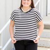 Waffle Knit Stripe Top