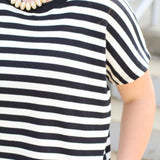 Waffle Knit Stripe Top