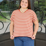 Waffle Knit Stripe Top