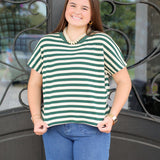 Waffle Knit Stripe Top