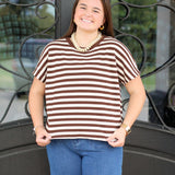 Waffle Knit Stripe Top