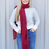 Large Warm Fringe Scarf