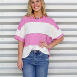 Exposed Seam Color Block Top