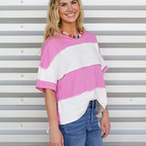 Exposed Seam Color Block Top