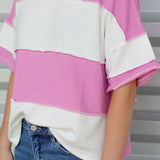 Exposed Seam Color Block Top