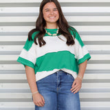Exposed Seam Color Block Top