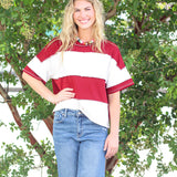 Exposed Seam Color Block Top