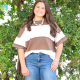 Exposed Seam Color Block Top