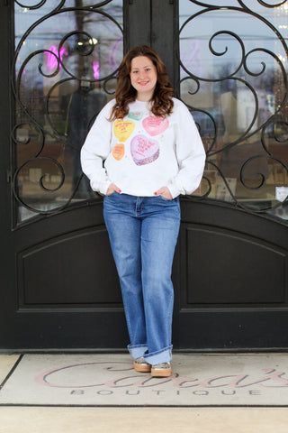 Inspirational Candy Hearts Sweatshirt