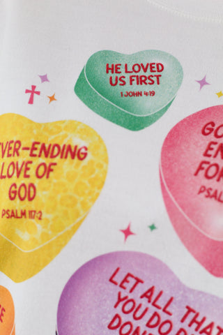 Inspirational Candy Hearts Sweatshirt