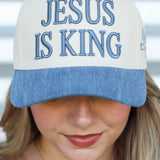 Artistic Jesus Is King Trucker Hat