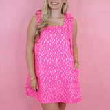 Spotted Jacquard Dress