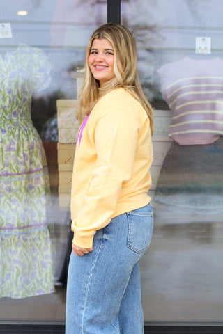 Mixed Prints Mardi Gras Sweatshirt