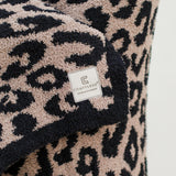 Cuddle Time Blanket-Brown Leopard