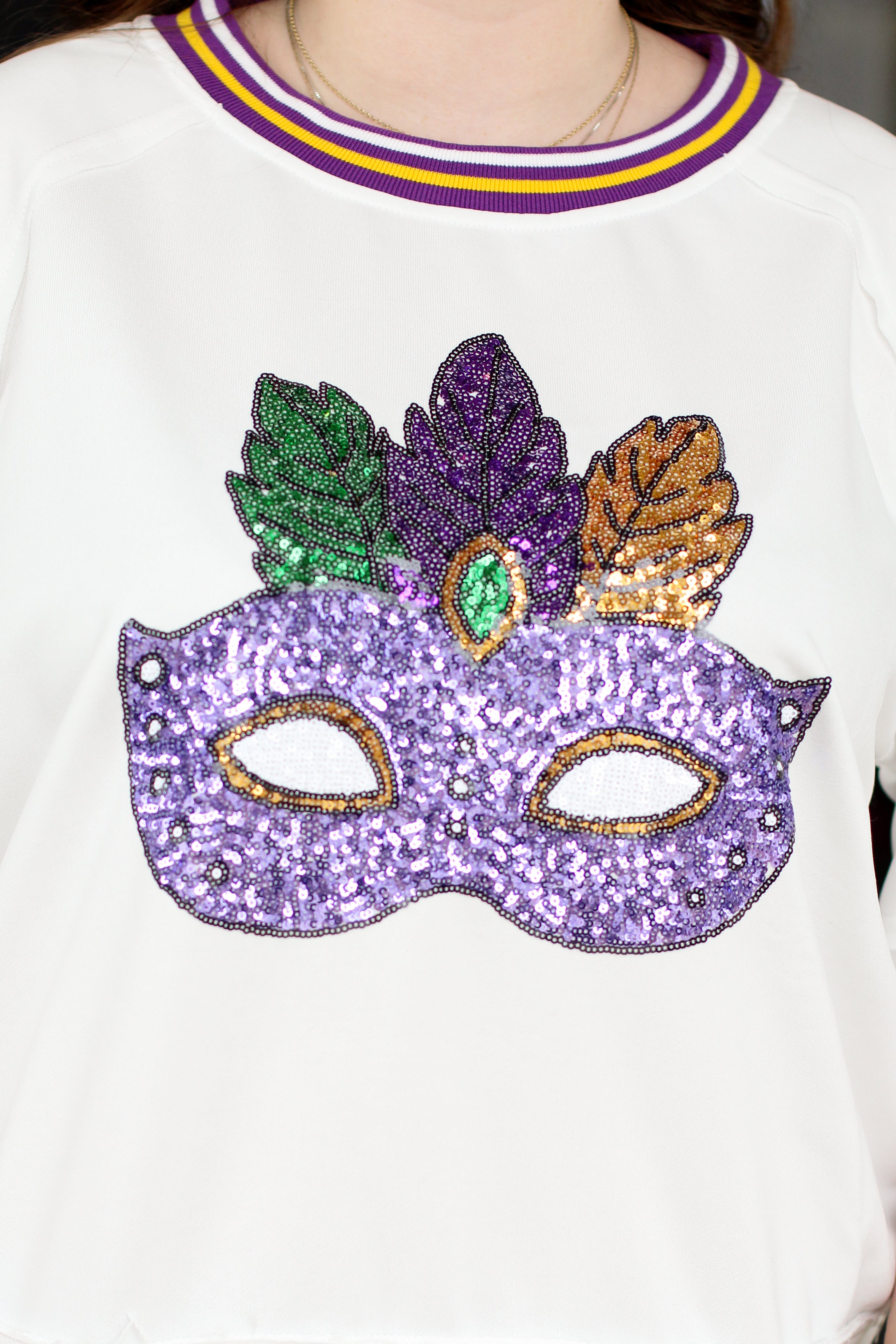 Masquerade Mardi Gras Top