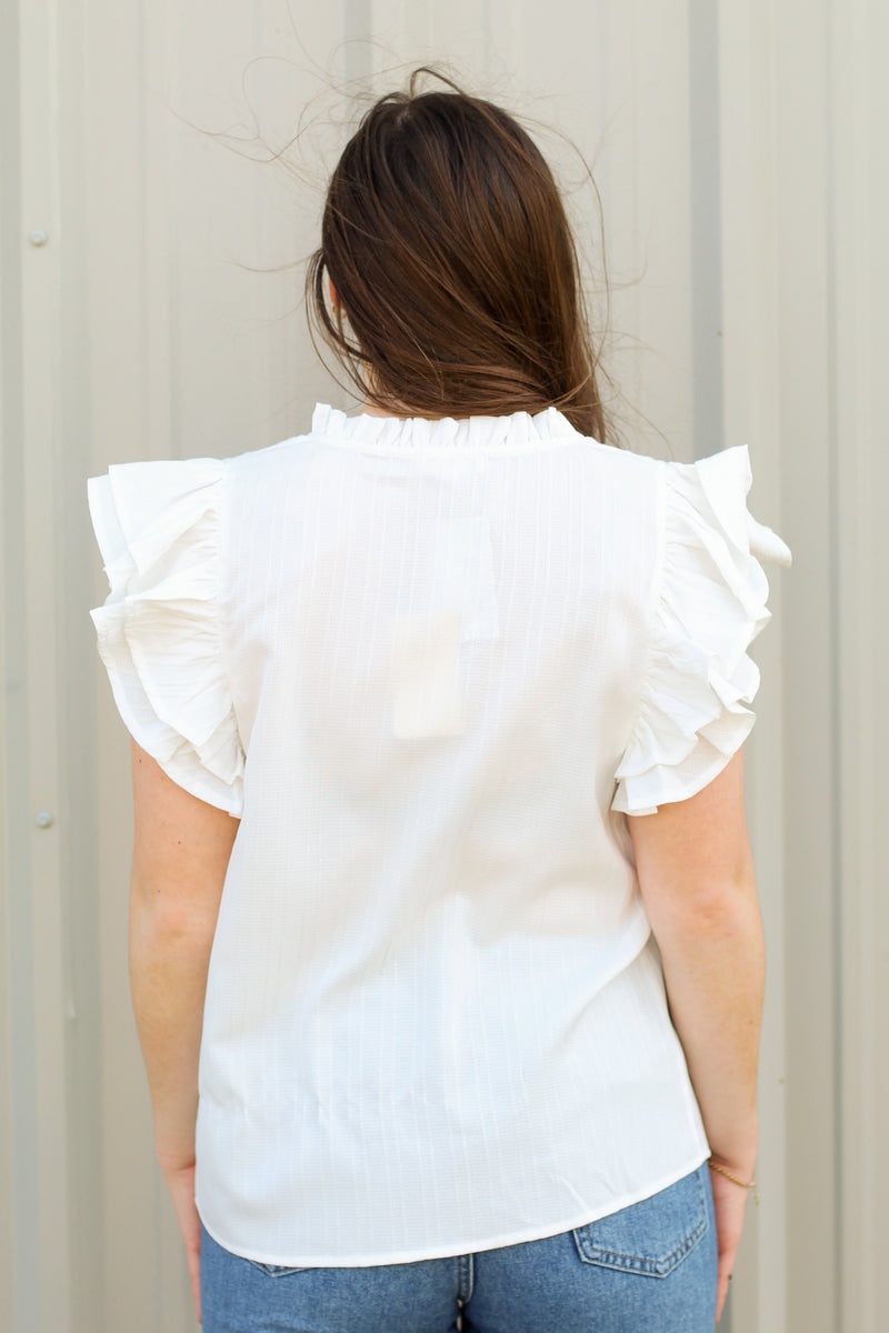 Say It's Spring Top-White