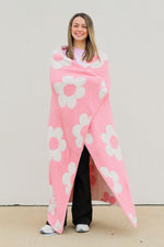 Cuddle Time Blanket-Pink Flower