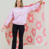Cuddle Time Blanket-Pink Flower