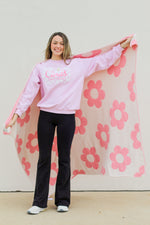 Cuddle Time Blanket-Pink Flower