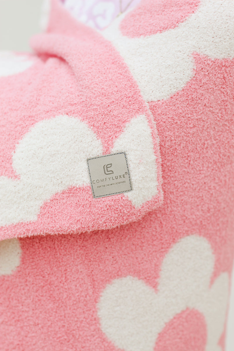 Cuddle Time Blanket-Pink Flower