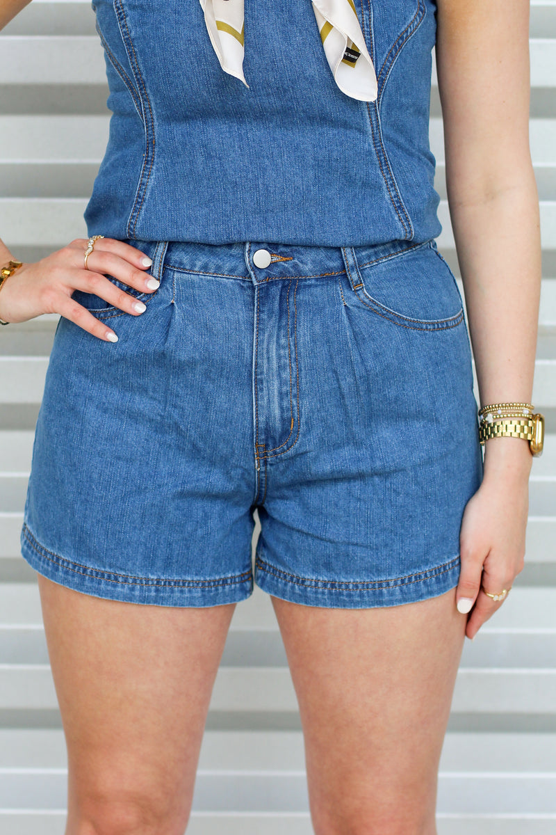 Slaying in Denim Shorts