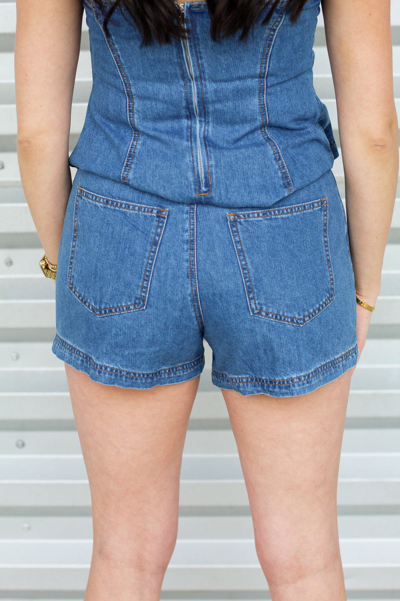 Slaying in Denim Shorts