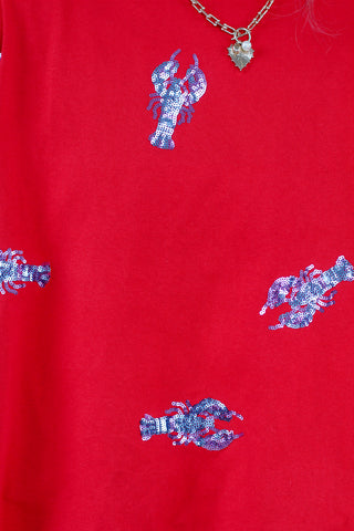 Sequin Crawfish Oversized Top