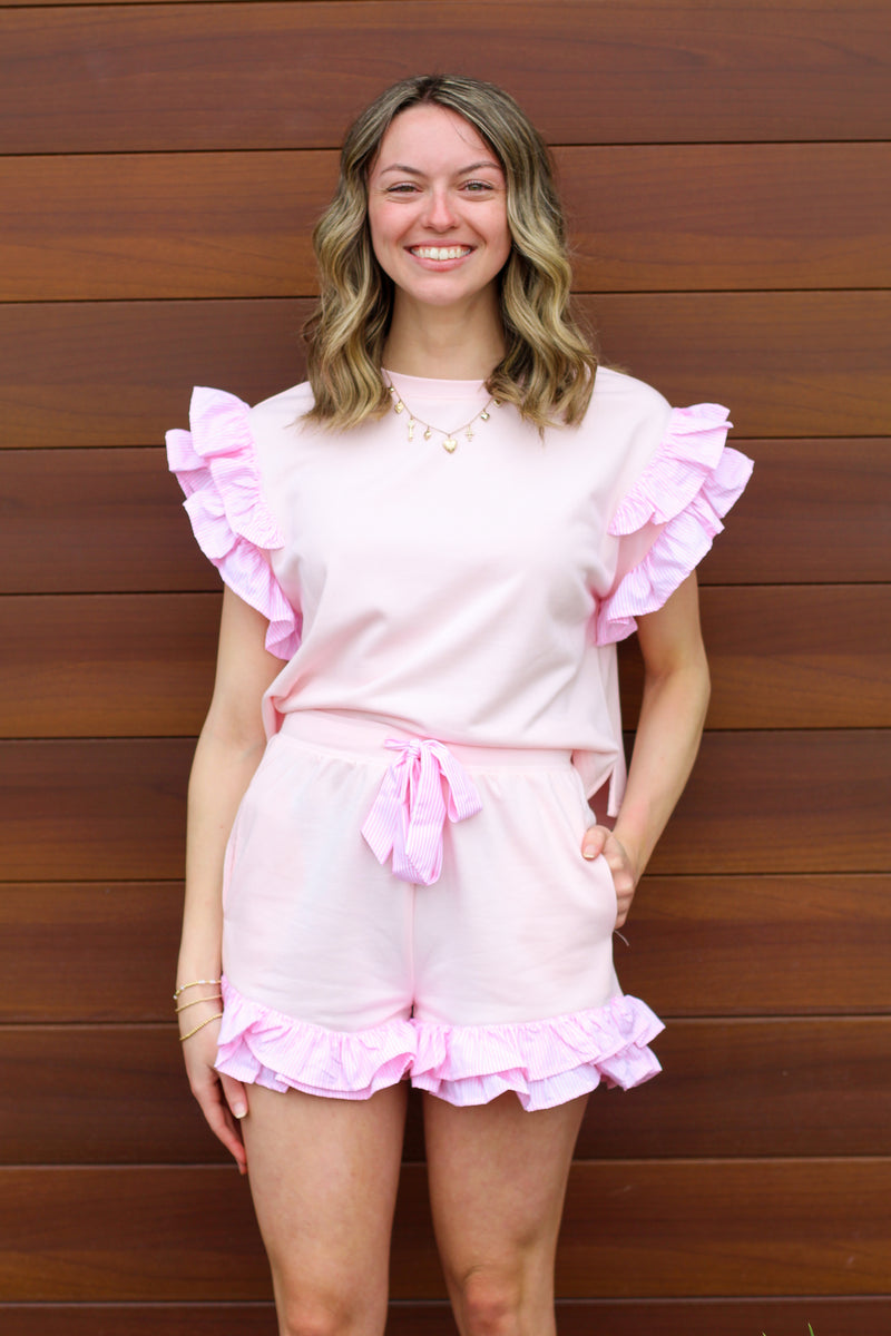Ruffle Trim Shorts