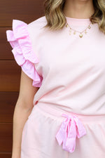 Ruffle Trim Top