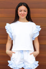 Ruffle Trim Top