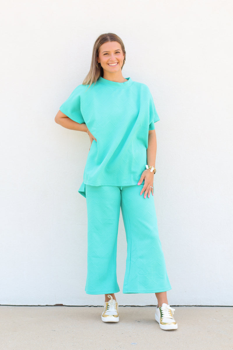 Trendy Tina Pants-Turquoise