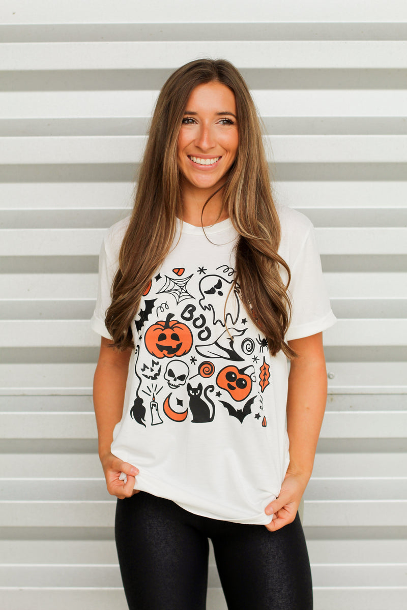 All Things Spooky Tee-Ivory