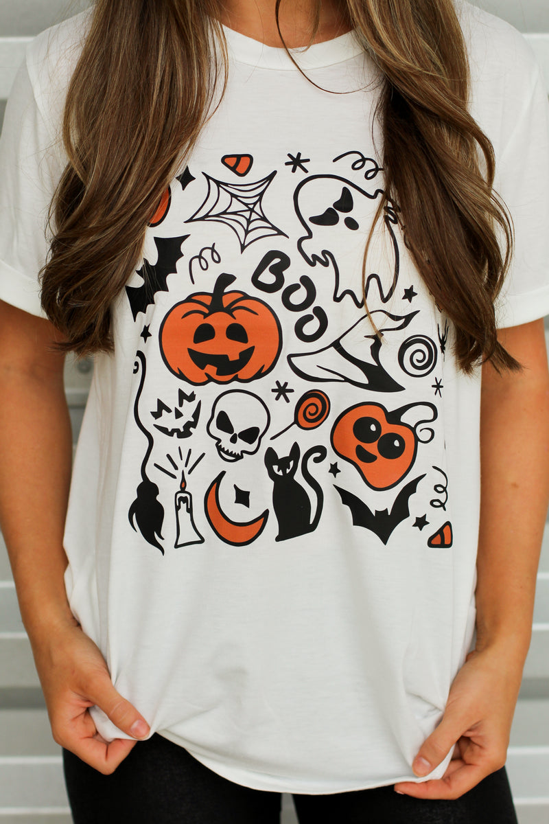 All Things Spooky Tee-Ivory