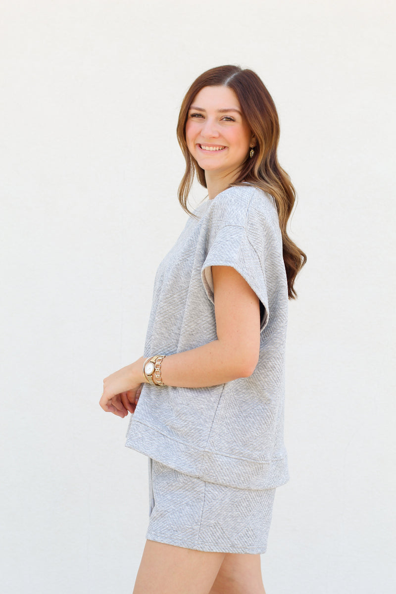 Trendy Tina Top-Heather Grey