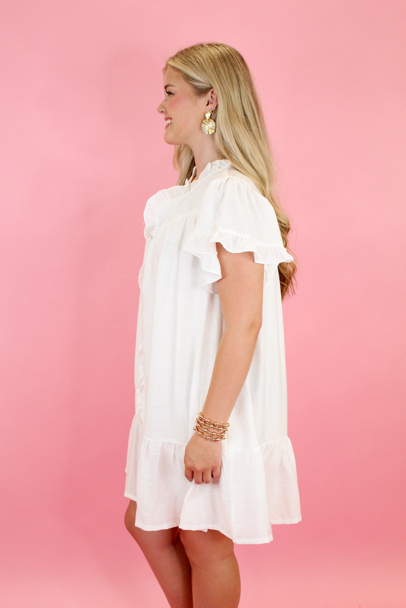 Ruffle Middle Seam Dress