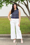 Stripe Button Down Tank