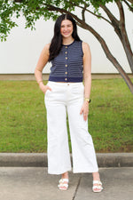 Stripe Button Down Tank