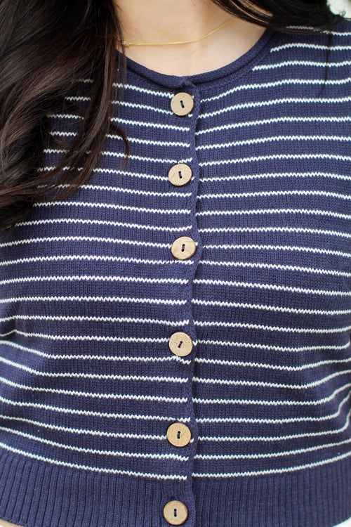 Stripe Button Down Tank