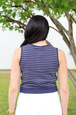 Stripe Button Down Tank