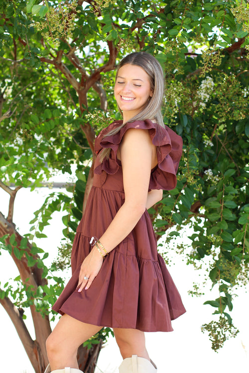 Favorite Fall Dress-Brown