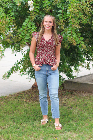 Smocked in Florals Top