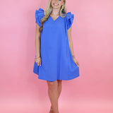 Texture Ruffle Dress