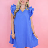 Texture Ruffle Dress