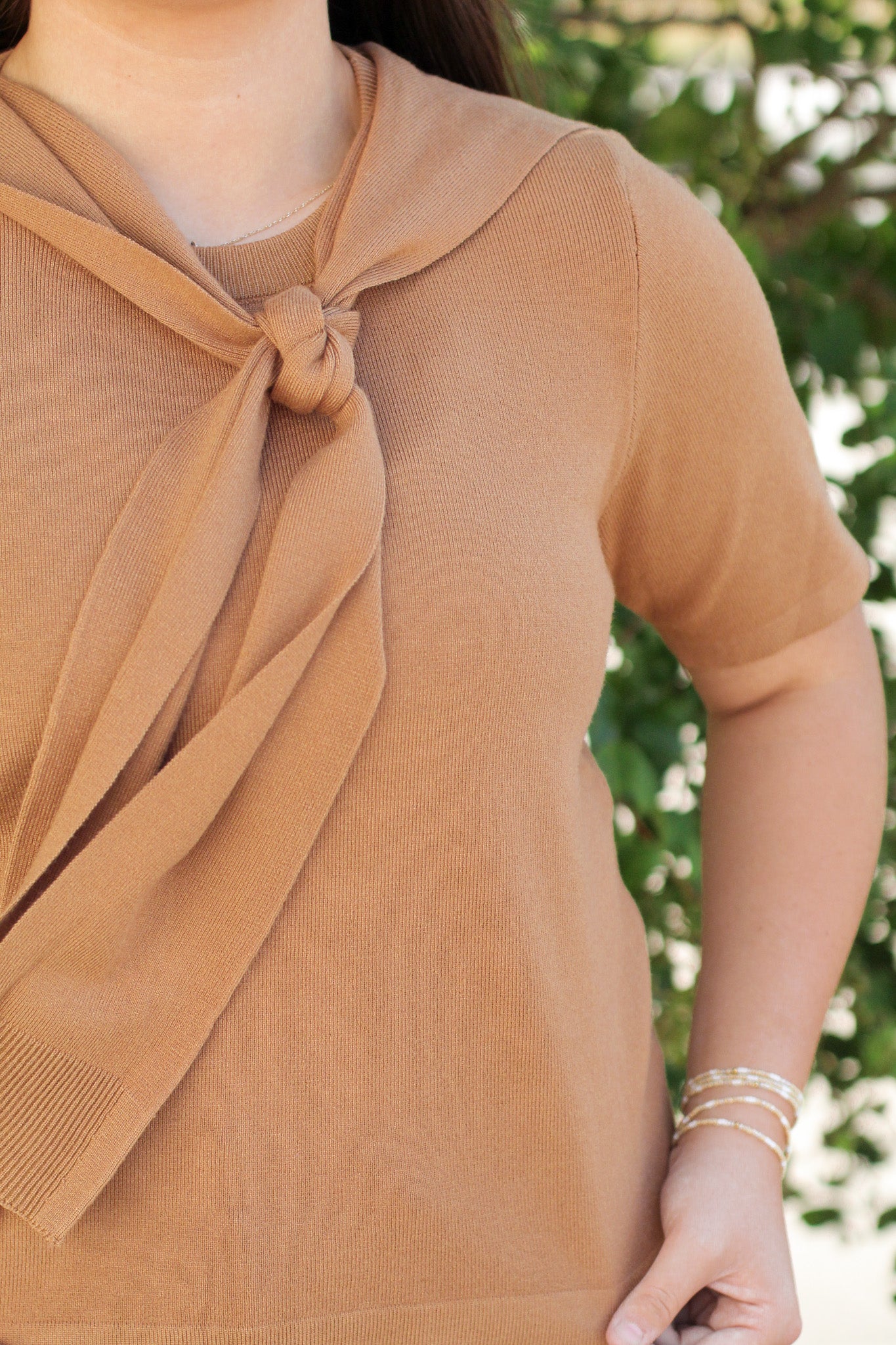Classy Neck Tie Top