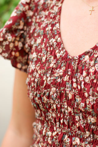 Smocked in Florals Top