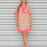 Mosaic Tulips Shift Dress