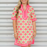 Mosaic Tulips Shift Dress
