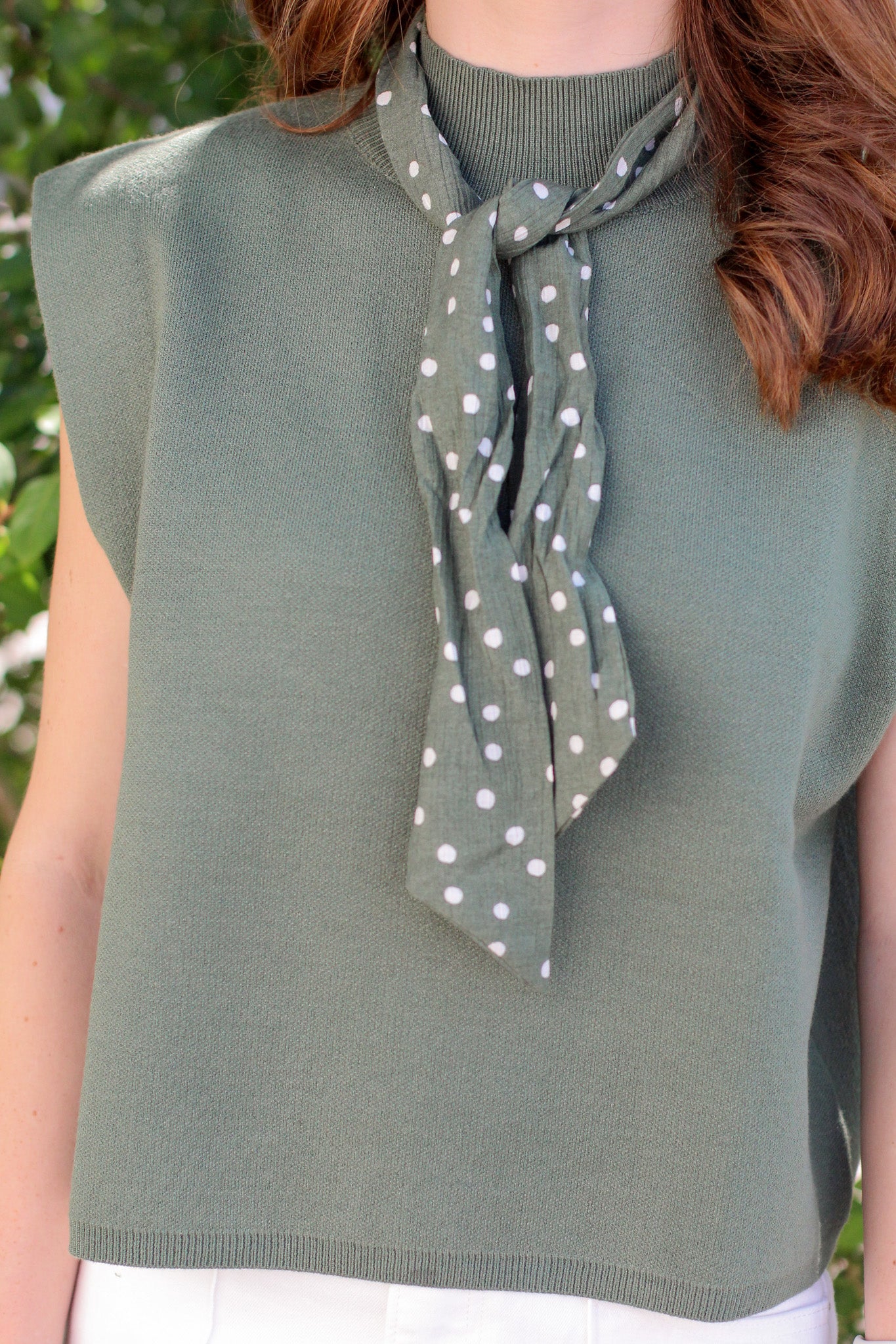 Add a Neck Scarf Sweater