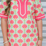 Mosaic Tulips Shift Dress