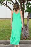 Beaded Neckline Maxi Dress